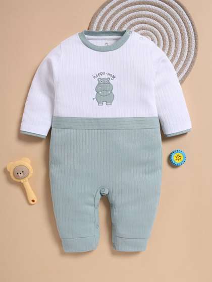BABY GO Boys Round Neck
                    Cotton Rompers