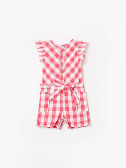 Fame Forever by
                    Lifestyle Girls Checked Jumpsuit