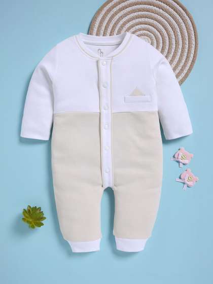 BABY GO Boys Round
                      Neck Cotton Rompers