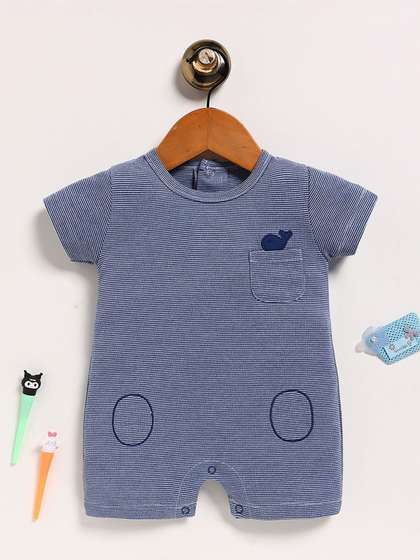 BABY GO Boys Round Neck
                    Cotton Rompers