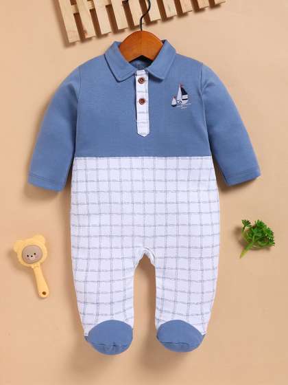 BABY GO Boys Checked
                    Sleepsuit
