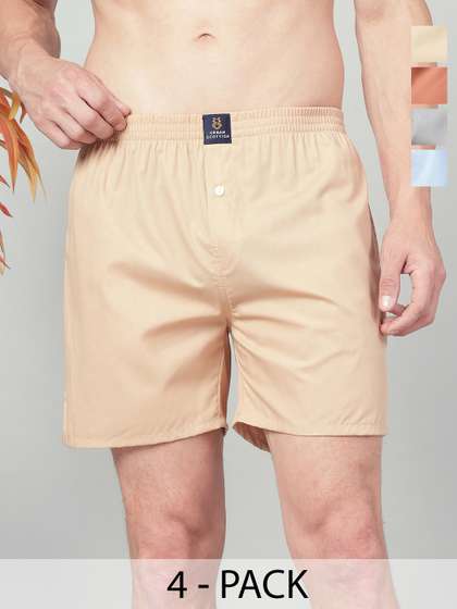 URBAN SCOTTISH Men
                        Pack Of 4 Cotton Boxers