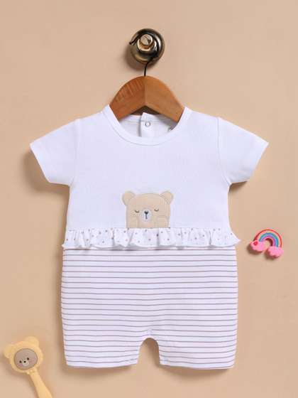 BABY GO Girls Cotton
                    Rompers