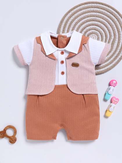 BABY GO Boys Cotton
                    Rompers