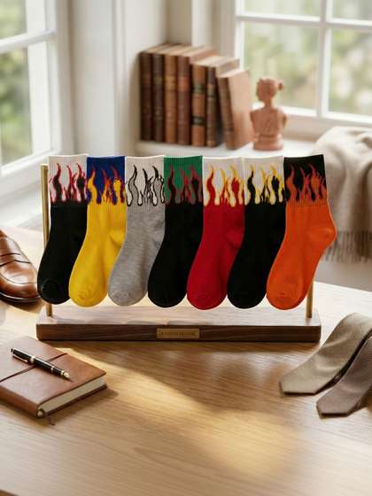 Moda Rapido Men Pack of
                    7 Patterned Above Ankle Socks