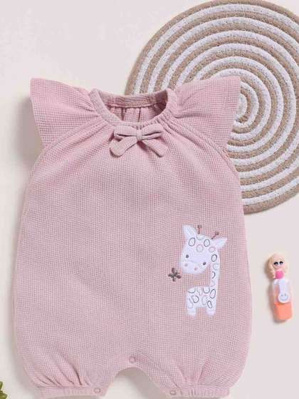 BABY GO Girls Cotton
                      Rompers