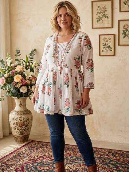 ALHADAYA Embroidered
                        Top