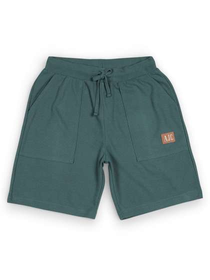 Alan Jones Boys Self
                    Design Mid-Rise Shorts