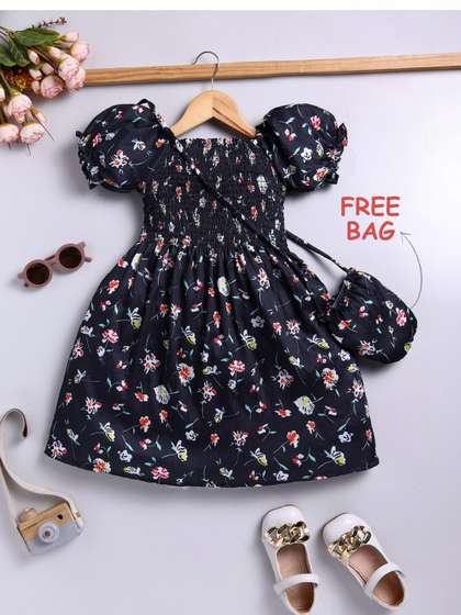 Blushh Berry Print Fit
                      & Flare Dress
