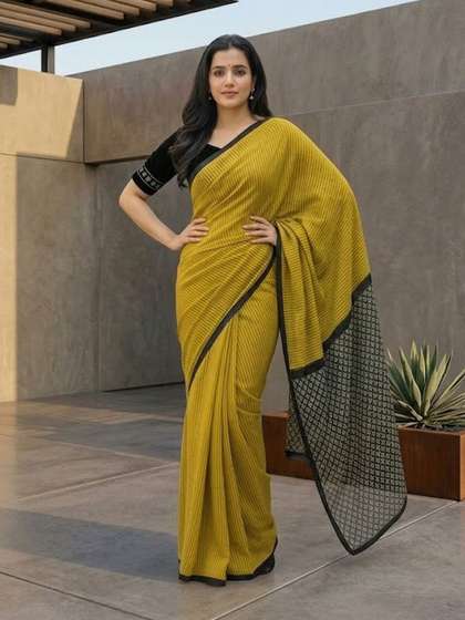 Urban Pallu Striped
                        Pure Cotton Saree