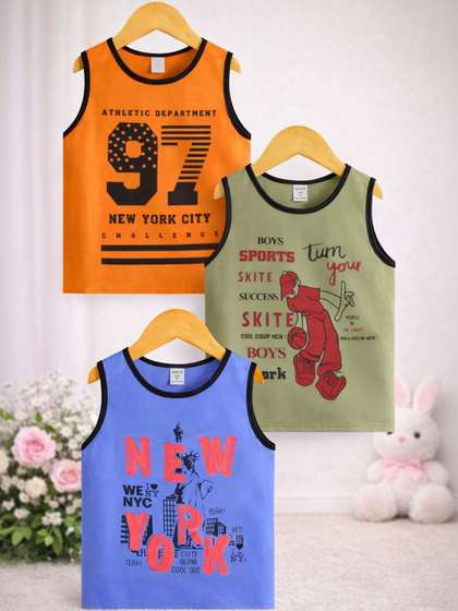 Sandoll Pack of 3
                      Printed Cotton Tank