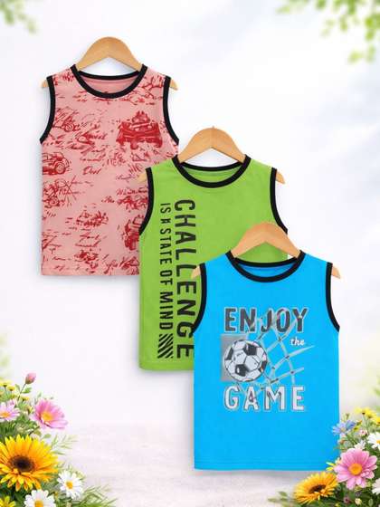 Sandoll Pack of 3
                    Printed Cotton Tank