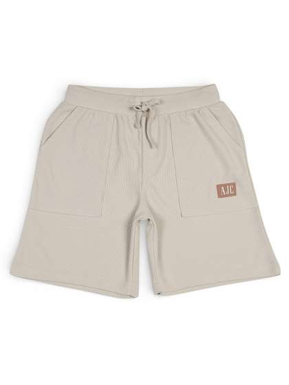Alan Jones Boys Self
                    Design Regular Fit Mid-Rise Shorts
