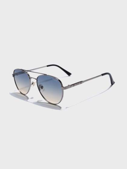 IDOR Unisex Blue
                        Lens & Silver-Toned Aviator Sunglasses with