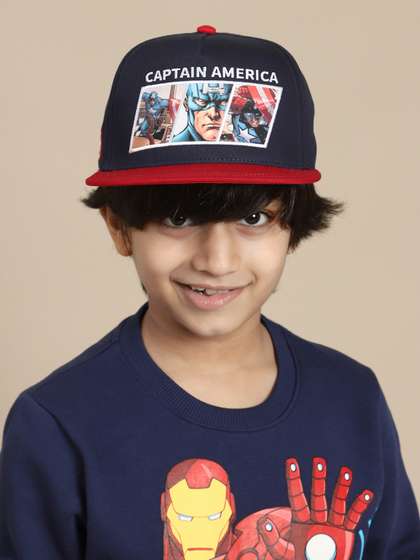 Kids Ville Boys Captain
                    America Printed Snapback Cap