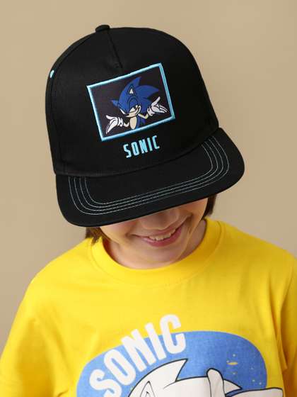Kids Ville Boys Sonic
                    Modern Printed Cotton Snapback Cap