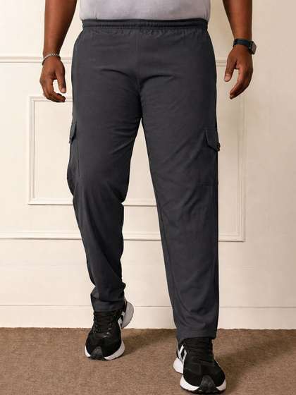 bigbanana Men Plus
                        Size Regular Fit Colourblocked Anti Odour Track
                        Pants