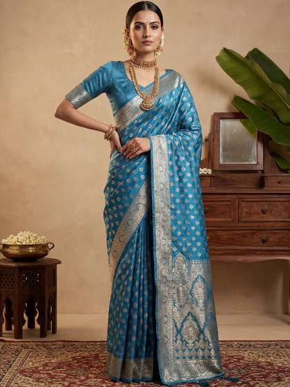 House of Pataudi
                        Women Ethnic Motifs Woven Design Banarasi
                        Sarees