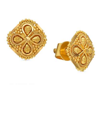 Malabar Gold &
                        Diamonds 22 KT Gold Stud Earrings - 2.56 g