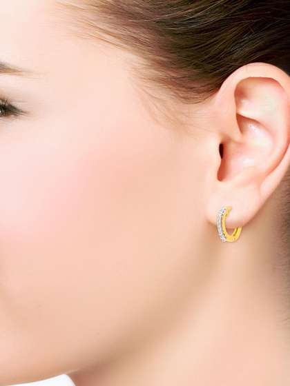 Malabar Gold &
                          Diamonds 22 KT Gold Hoop Earrings - 1.97 g