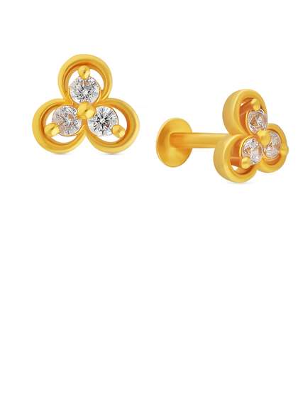 Malabar Gold &
                        Diamonds 22 KT Gold Stud Earrings - 0.77 g