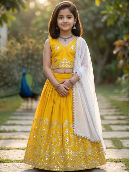 KALINI Girls
                        Embellished Ready to Wear Lehenga & Blouse
                        With Dupatta