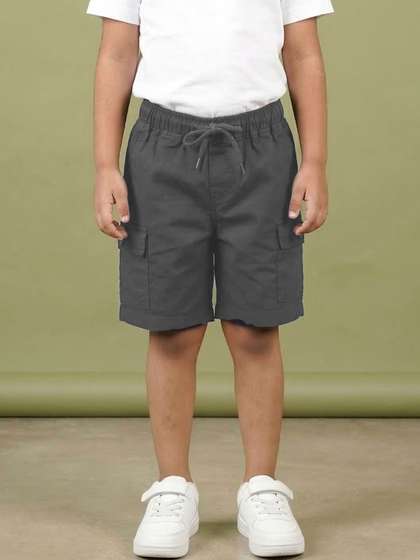 KiddoPanti Boys Cotton
                    Cargo Shorts