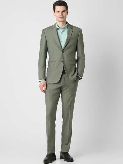 Peter England Elite
                      Single-Breasted Two-Piece Suit