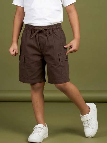 KiddoPanti Boys Cotton
                    Cargo Shorts