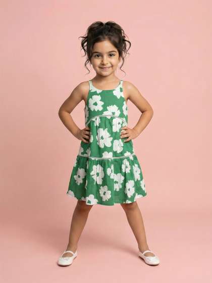 Nauti Nati Floral Print
                    A-Line Dress