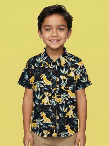 Nauti Nati Boys Cotton
                    Classic Printed Casual Shirt