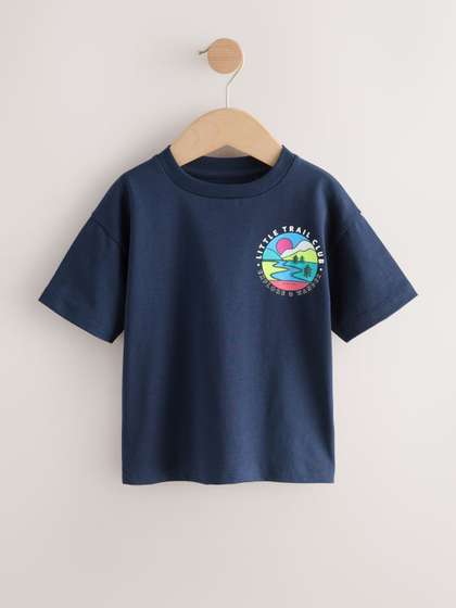 NEXT Boys Printed Pure
                    Cotton T-shirt