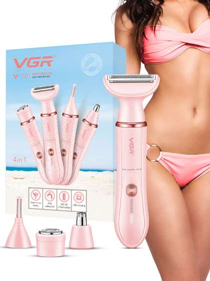 VGR 4-in-1 Female Full
                    Body Grooming Trimmer for Face-Body-Bikini-Nose
                    & Eyebrow - V-761