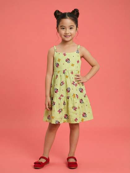 Nauti Nati Girls
                      Floral Printed Pure Cotton A-Line Dress