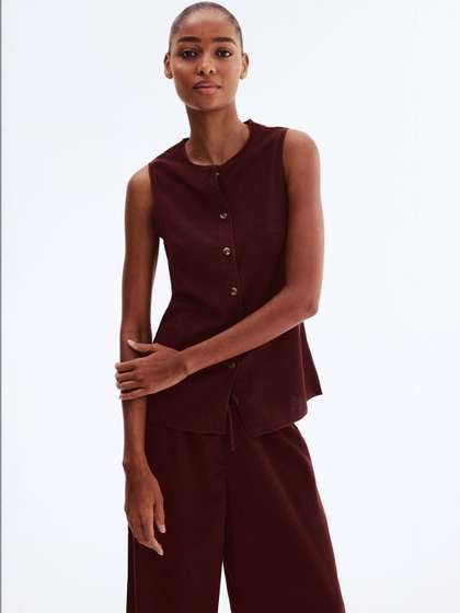 H&M Crinkled
                          Jersey Waistcoat