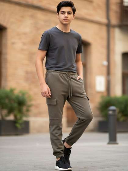 V-Mart Boys Solid
                      Imported Cargo Joggers Trousers