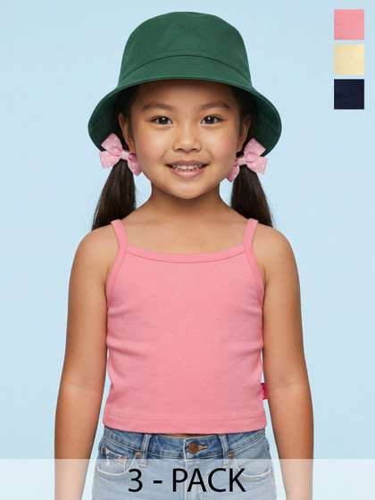 Nauti Nati Girls Pack of
                    3 Pure Cotton Tops