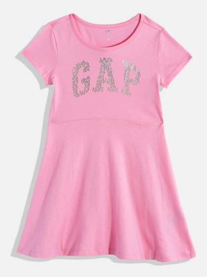 GAP Girls Brand Logo
                    Printed Pure Cotton A-Line Dress