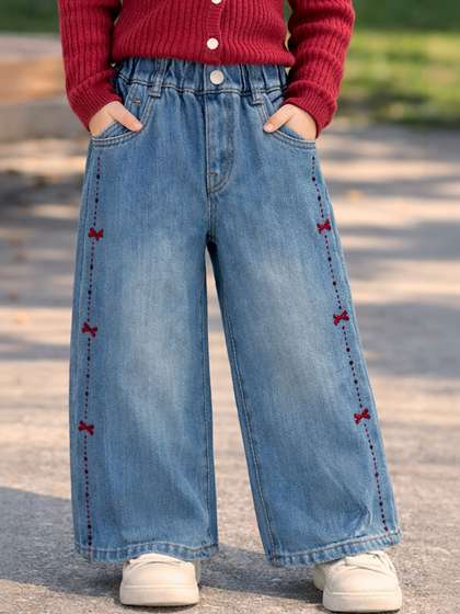 FOREVER FRIDAY Girls
                      Comfort Regular Fit Mid-Rise Jeans
