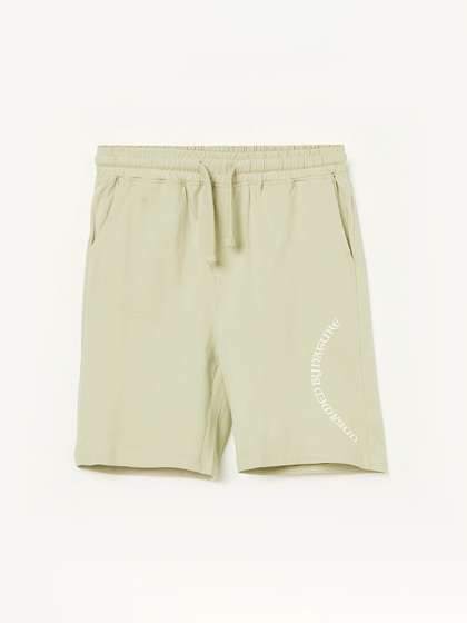 Fame Forever by
                    Lifestyle Boys Olive Printed Cotton Regular Shorts
