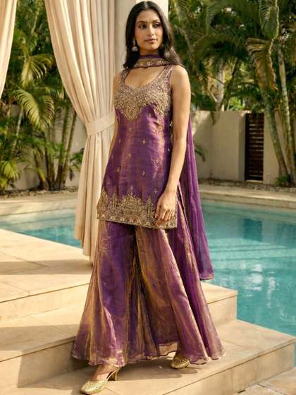TWINS LADY Women
                          Embroidered Regular Kurta with Palazzos &
                          With Dupatta