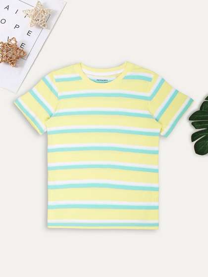 Pantaloons Junior Yellow
                    Striped Casual Tshirts