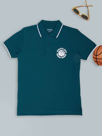 Pantaloons Junior Boys
                    Printed Cotton Polo Tshirt