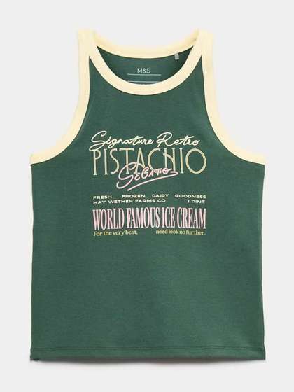 Marks & Spencer
                    Cotton Rich Graphic Vest