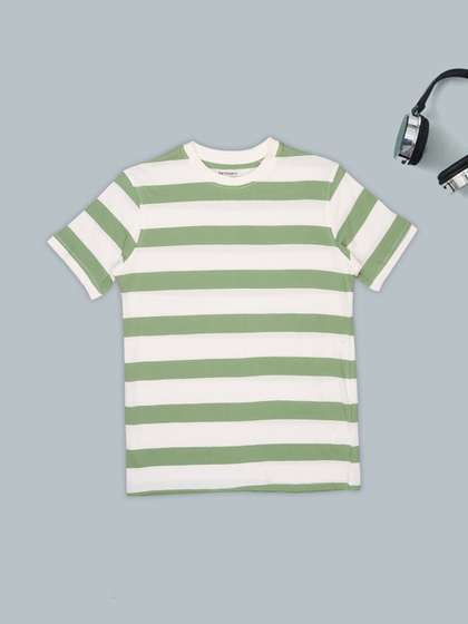 Pantaloons Junior Boys
                      Striped Pure Cotton T-shirt