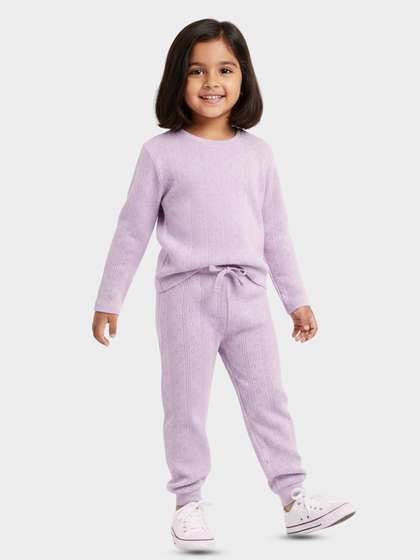 Orange Sugar Unisex
                    Pointelle-Knit Cotton Full Sleeve Clothing Set