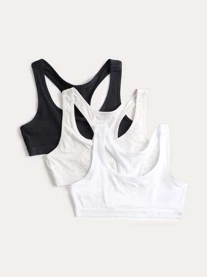 Marks & Spencer 3
                    Pack Cotton With Stretch Racer Crop Tops