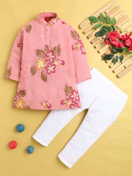 BAESD Boys Ethnic Motifs
                    Printed Regular Kurta with Pyjamas