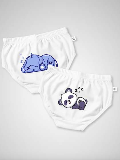 DOODLEBERRY Boys Pack
                      of 2 Printed Anti Microbial Cotton Briefs