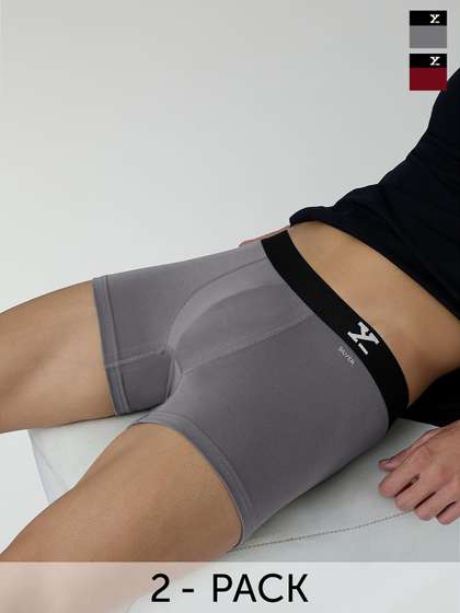 XYXX Men Pack of 2
                        Aero Super Combed Cotton Trunks XYTRNK2PCKN409